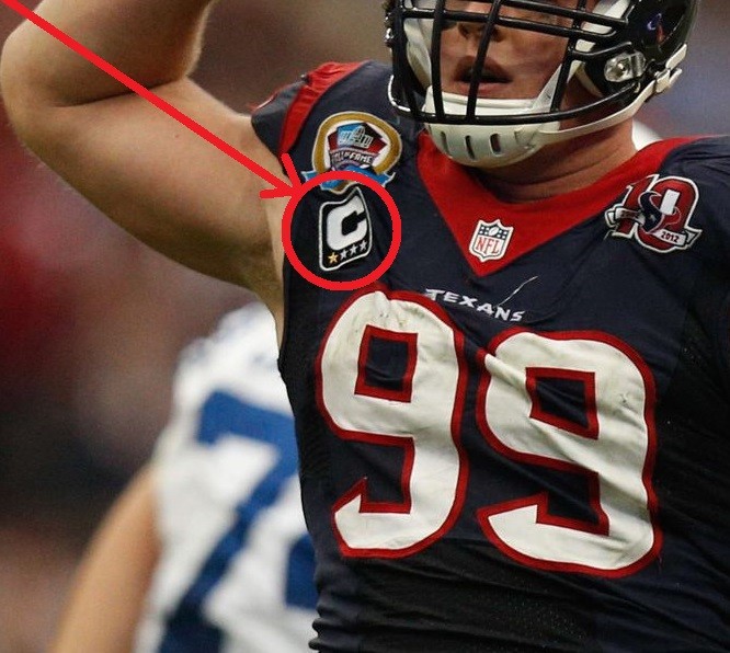 jj watt captain jersey